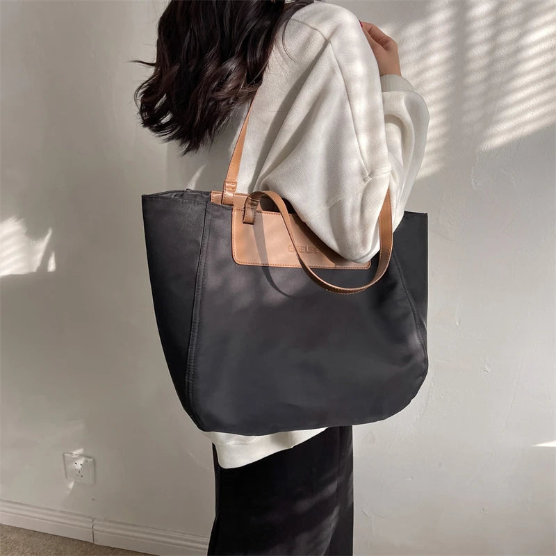 Casual Big Tote Bag Canvas Women's Handbag Female High-capacity Shoulder Side Ba
