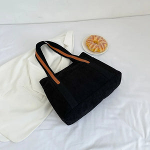 Casual Canvas Tote Bag Large Shoulder Satchel for Women