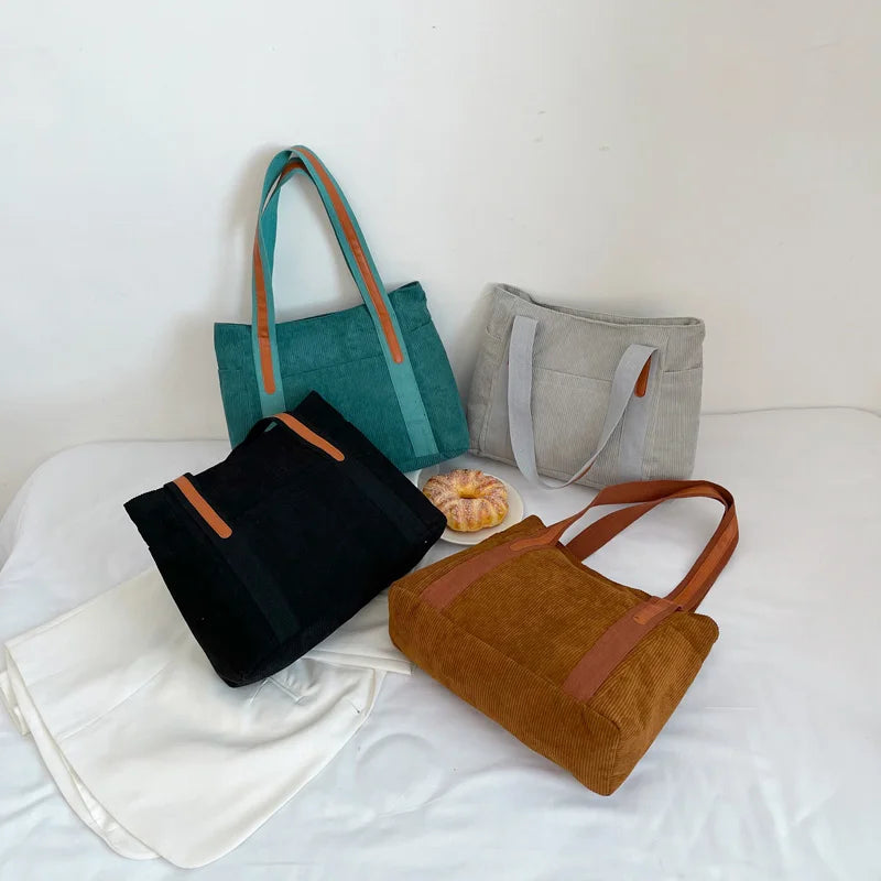 Casual Canvas Tote Bag Large Shoulder Satchel for Women