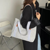 Casual Canvas Tote Bag Large Shoulder Satchel for Women