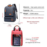 Casual Business Men Laptop Backpack Waterproof Gray