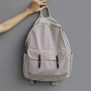 Casual Canvas Backpack for Teenager School Bookbag