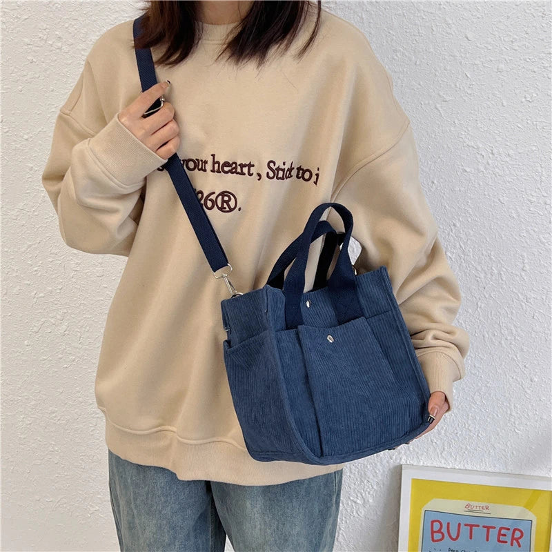 Casual Canvas Bag Japan South Korea Style Handbags For Women