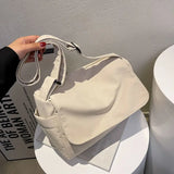 Canvas Flap Bag For Women Large Capacity Handbag Daily Shoulder Crossbody Tote