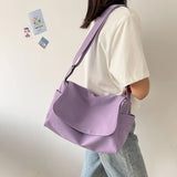 Canvas Flap Bag For Women Large Capacity Handbag Daily Shoulder Crossbody Tote
