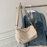 Canvas Flap Bag For Women Large Capacity Handbag Daily Shoulder Crossbody Tote