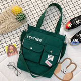 Casual Canvas Handbag Women's Messenger Shoulder Bag Large-capacity