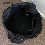 Casual Canvas Ladies Handbags Large Capacity Letter Printed Crossbody Bags Soft