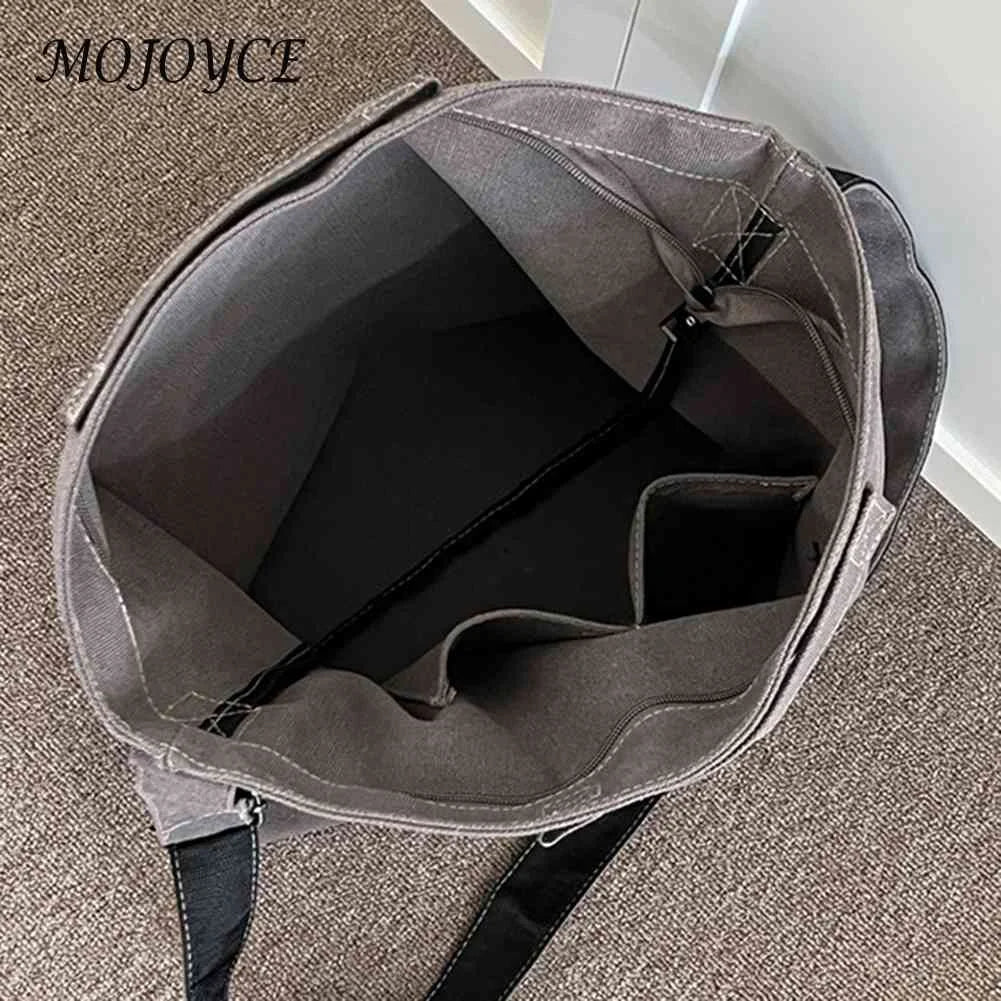 Casual Canvas Ladies Handbags Large Capacity Letter Printed Crossbody Bags Soft