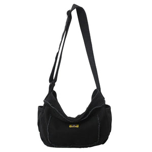 Casual Canvas Ladies Shoulder Bag Solid Crossbody Bag