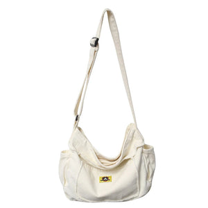 Casual Canvas Ladies Shoulder Bag Solid Crossbody Bag