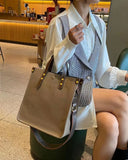 Casual Canvas Large Capacity Tote Bag Women Handbags Letters Shoulder Embroidery