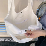 Plush Duck Tote Bag Casual Canvas Shoulder Bag for Women