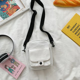 Casual Canvas Shoulder Bag Women Small Zipper Messenger Phone Pouch