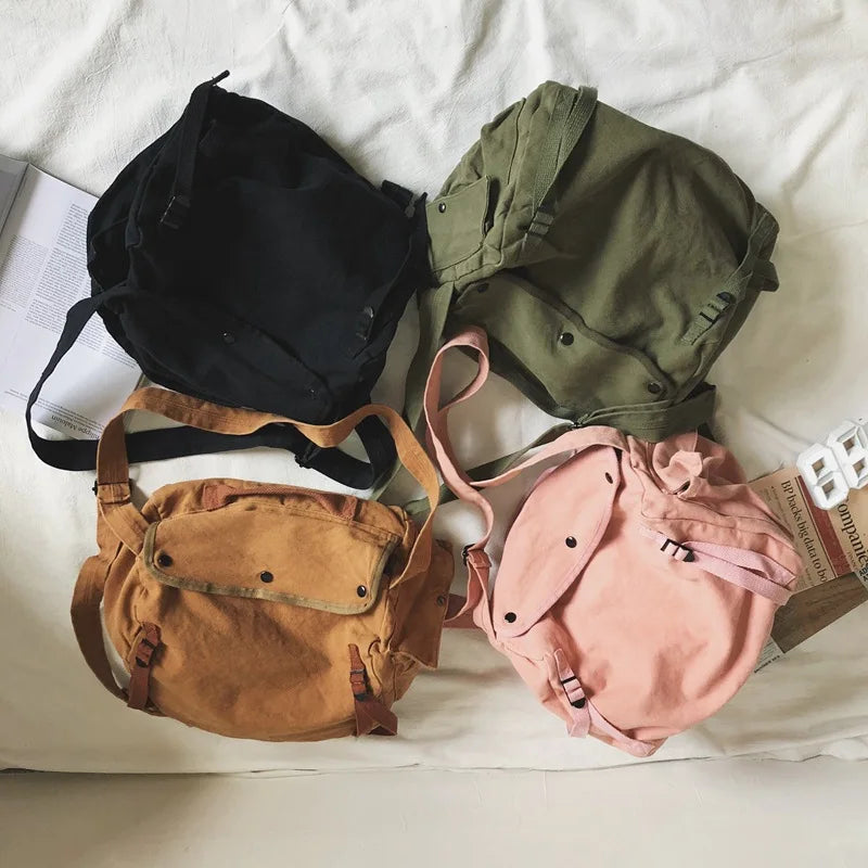 Casual Canvas Shoulder Bag Large Capacity Ladies Handbags