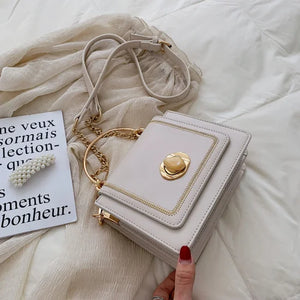 Casual Chain Crossbody Bag for Women Soft Leather Shoulder Bag