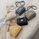 Casual Chain Crossbody Bag for Women Soft Leather Shoulder Bag