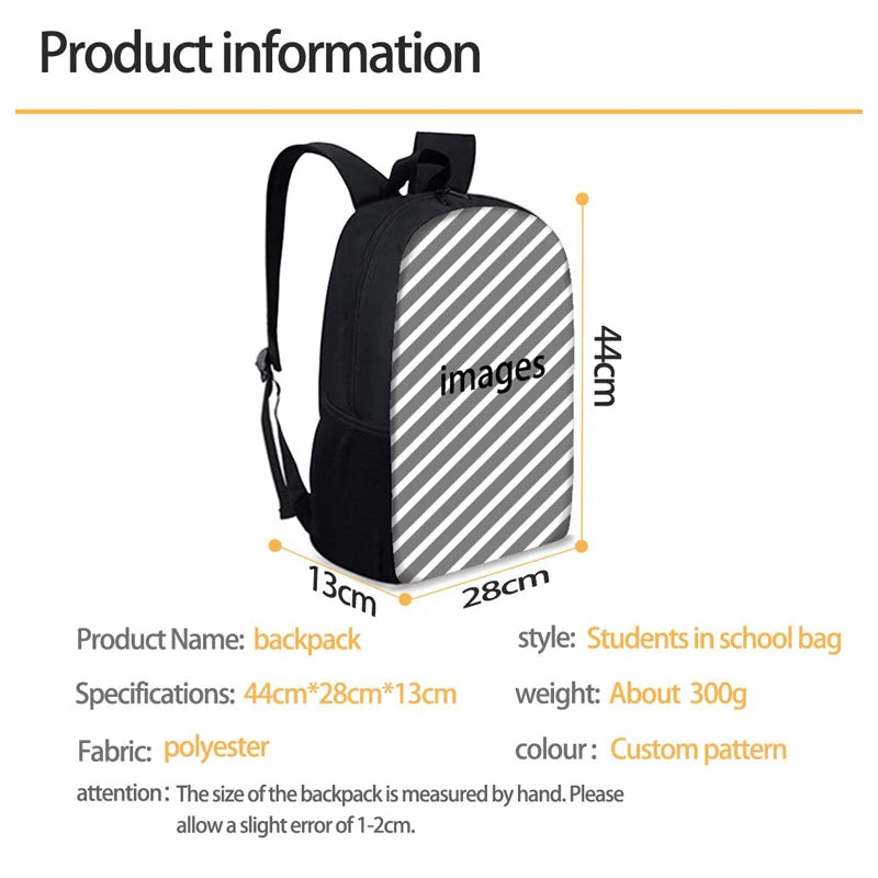 Cartoon Planet Children Backpacks Large Capacity Bags