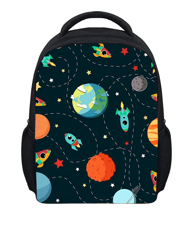 Cartoon Planet Children Backpacks Large Capacity Bags