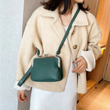 Casual Clip Bag PU Leather Lady Shoulder Crossbody Bag