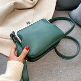 Casual Clip Bag PU Leather Lady Shoulder Crossbody Bag