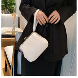 Casual Clip Bag Women Messenger Bag PU Leather Lady Shoulder Crossbody Bag