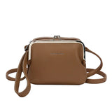 Casual Clip Bag Women Messenger Bag PU Leather Lady Shoulder Crossbody Bag