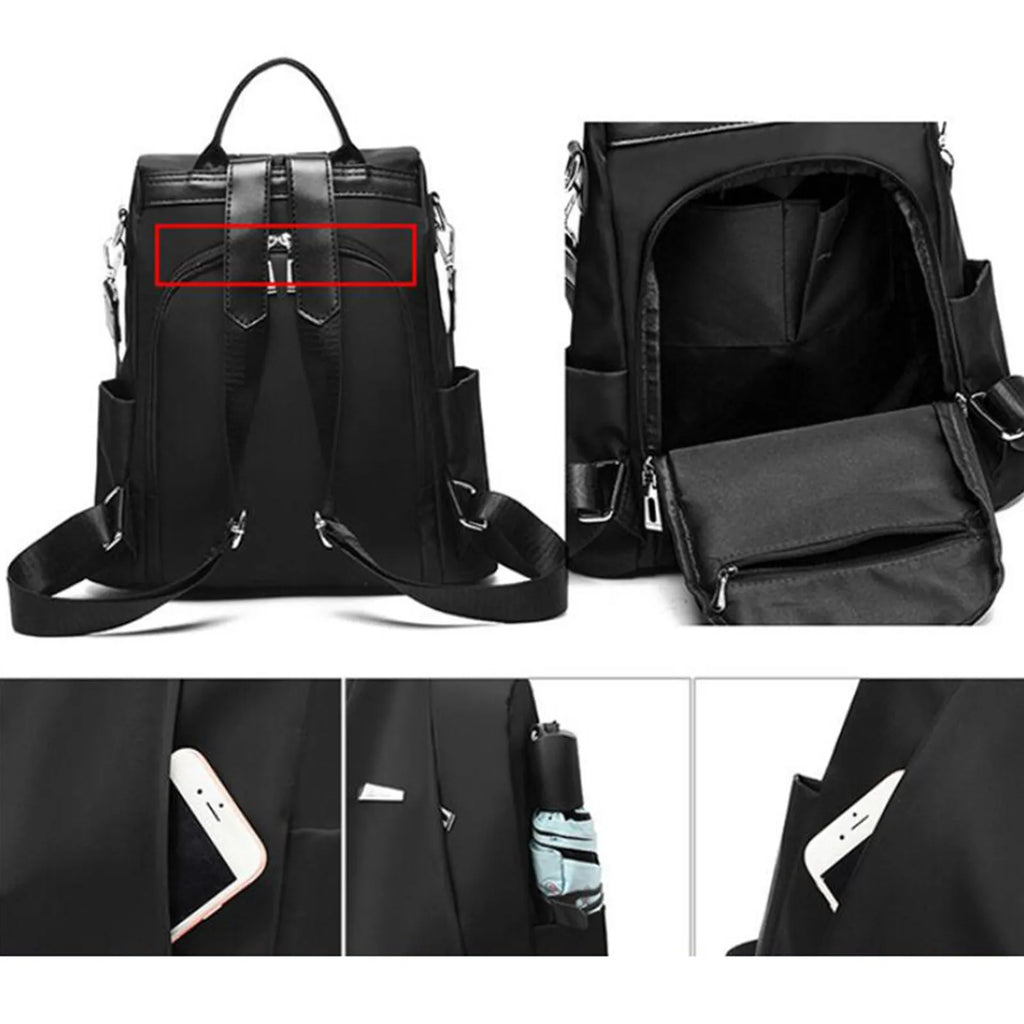 Casual Vest Sheepskin & Cowhide Leather Beach Backpack for Women