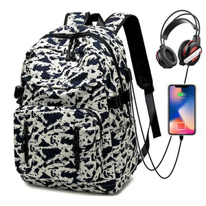 Casual College Laptop Backpack USB Charging Backpack Men Travel Backpack