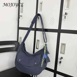 Casual Couple Phone Pouch Women Men Nylon Preppy School Shoulder Bag