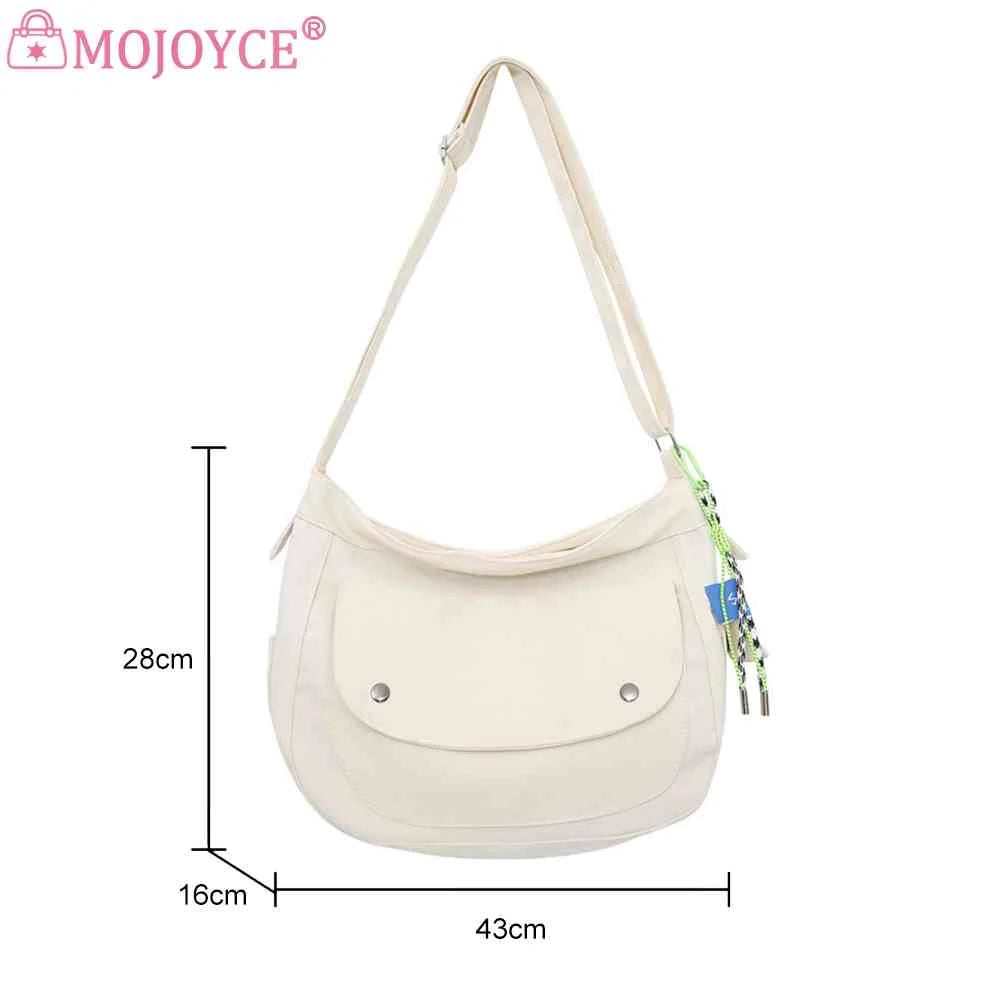 Casual Couple Phone Pouch Nylon Shoulder Bag with Pendant