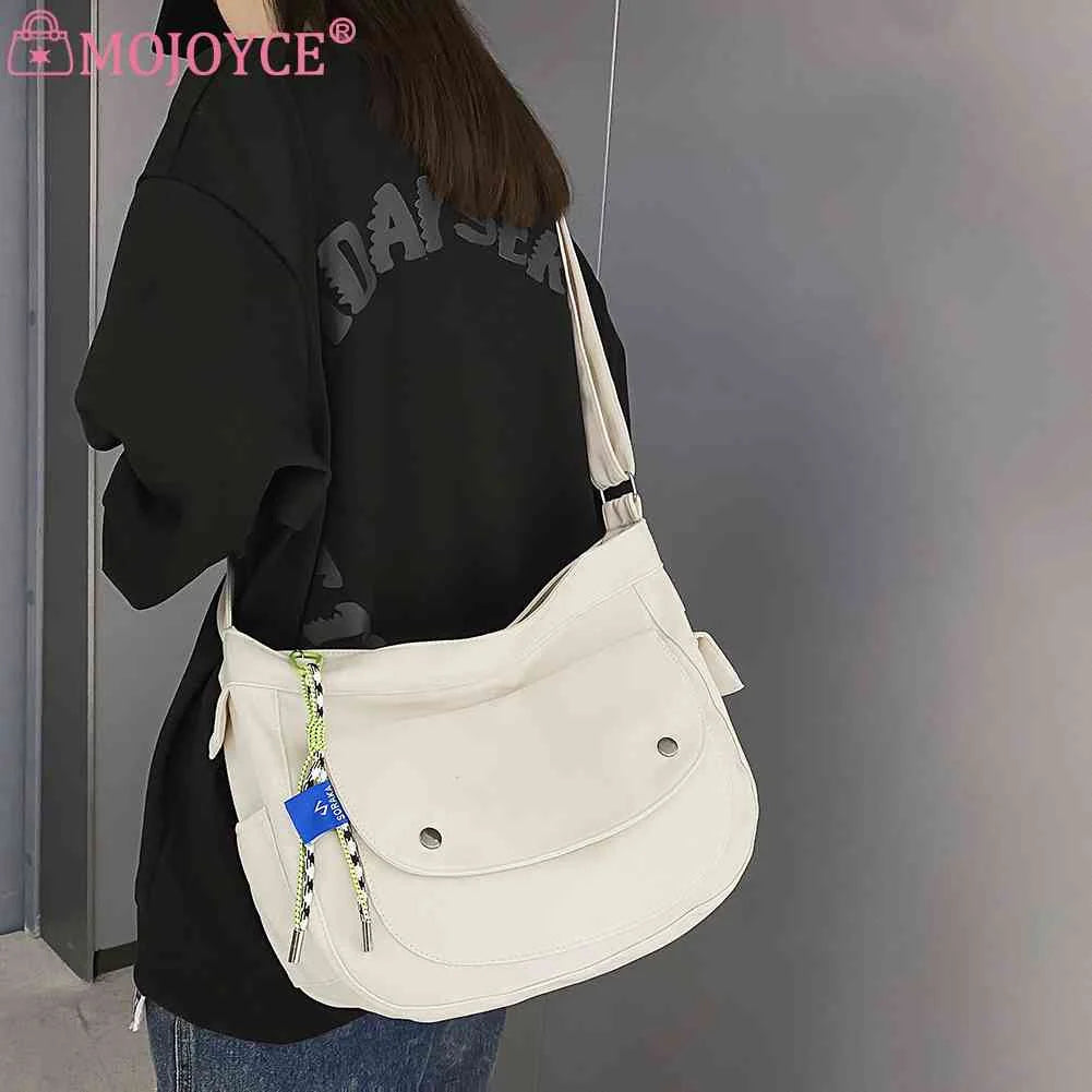 Casual Couple Phone Pouch Nylon Shoulder Bag with Pendant