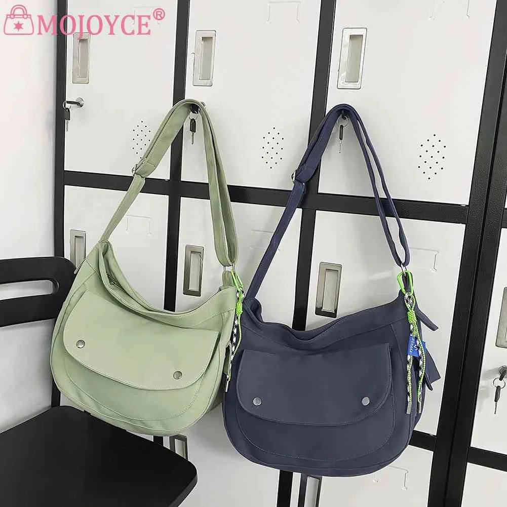 Casual Couple Phone Pouch Nylon Shoulder Bag with Pendant