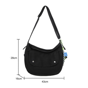 Casual Couple School Bag Nylon Shoulder Messenger Bag Large Capacity