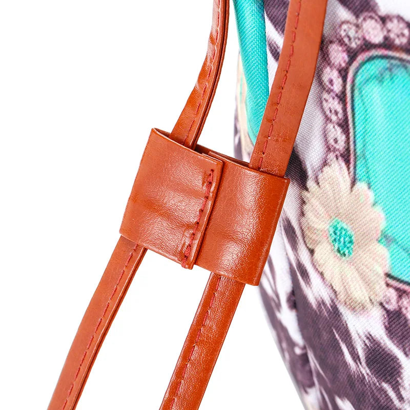 Casual Cow Pattern Large Tote Women Shoulder Bags Handbags Pu Leather