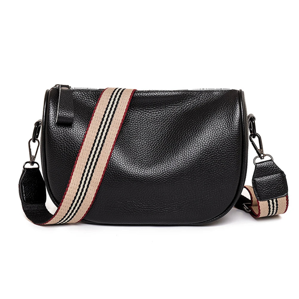 Casual Cowhide Leather Shoulder Bag for Women