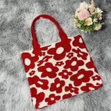 Casual Crochet Bags Satchel Bag Flowers Shoulder Bags Knitted Women's Handbags