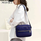 Casual Crossbody Bag Waterproof Nylon Handbag Zipper Pocket Adjustable Strap