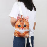 3D Animal Print Backpack Rucksack Shoulder Bag All-match Schoolbag Gift
