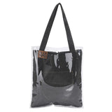 Casual Denim Shoulder Tote Bags For Women Large Capacity Transparent Waterproof