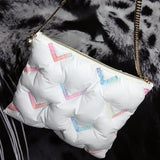 Casual Down Cotton Pillow Shoulder Bag Large Capacity Tote Female Big Purses