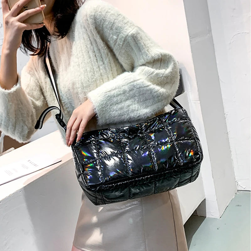 Casual Down Cotton Women Shoulder Bag Large Capacity Tote