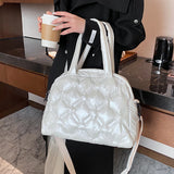 Casual Down Cotton Women Shoulder Bags Nylon Space Pad Cotton Handbags
