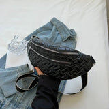 Casual Down Nylon Waist Bag Fanny Pack Female Belt Bag