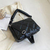 Casual Down Quilted Women's Shoulder Bag Soft Square Handbag for Women