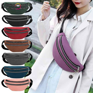 Casual Suede Waist Belt Pack Crossbody Bag for Women