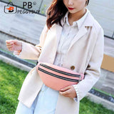 Casual Fanny Chest Bag Women Suede Waist Belt Pack Zipper Shoulder Crossbody Bag
