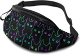 Casual Fanny Pack Cat Silhouettes Waist Bag for Travel Sports Running