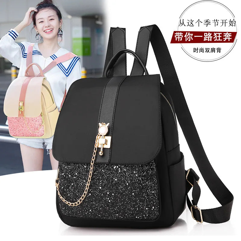 Casual Oxford Cloth Backpack Women Lightweight Large Capacity Backpack
