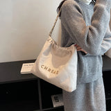 Casual Shoulder Bag PU Leather Women's Tote Versatile Solid Large Capacity